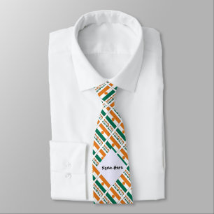 Cravate Drapeau nigérien nigérien Personnalisation noire e
