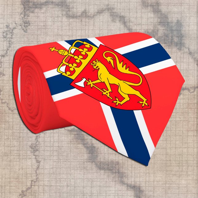 Cravate Drapeau norvégien & affaires Norvège, voyage / spo (Créateur téléchargé)
