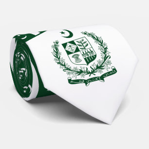 Cravate Drapeau pakistanais et emblème de l'État, Drapeau