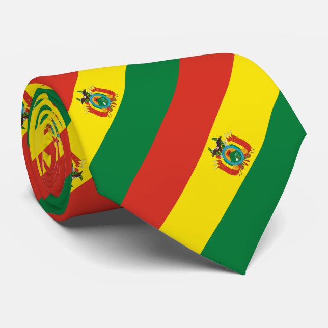 Cravate Drapeau patriotique bolivien (Roulé)