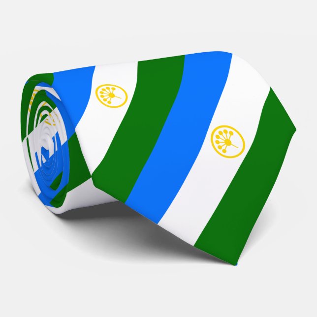 Cravate Drapeau patriotique de Bachkortostan (Roulé)