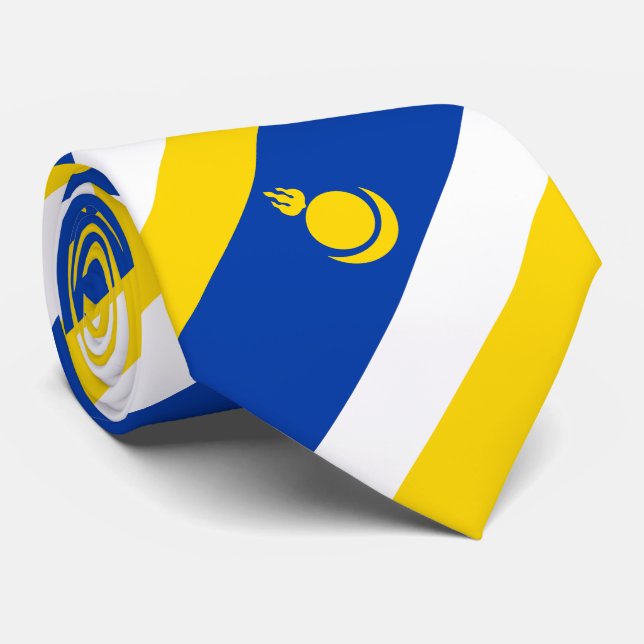 Cravate Drapeau patriotique de Bouriatie (Roulé)