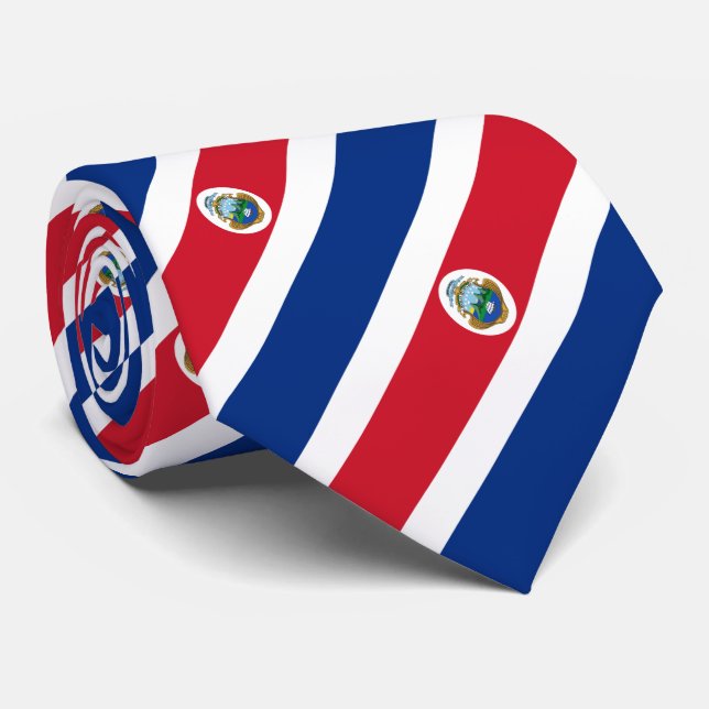 Cravate Drapeau patriotique du Costa Rica (Roulé)