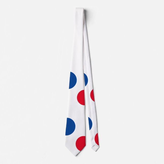 Cravate Drapeau Patriotique Rouge Bleu Blanc Couleur Cadea (Devant)