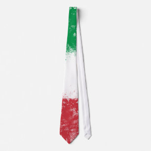Cravate Drapeau peint Grunge Splatter d'Italie