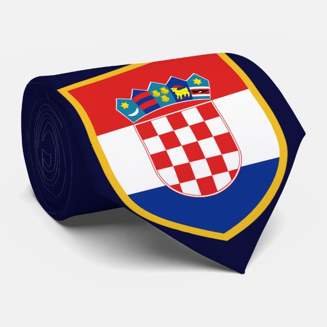Cravate Drapeau personnalisé de la Croatie (Roulé)