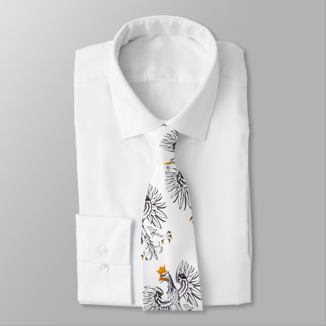 Cravate Drapeau polonais & Aigle Pologne Voyage, vacances  (Attaché)