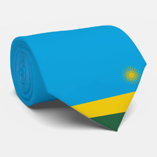 Cravate Drapeau rwandais (Rwanda) (Pays africain)