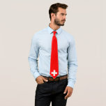 Cravate Drapeau suisse (Suisse)<br><div class="desc">Ce dessin présente le drapeau de la Suisse (officiellement la Confédération suisse), pays enclavé au centre de l'Europe. Il s'agit d'une république fédérale, divisée en 26 cantons, dont la capitale est Berne, et la plus grande ville de Zurich. Le pays borde l'Allemagne au nord, l'Autriche et le Lichtenstein à l'est,...</div>