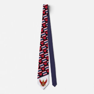 Cravate Drapeau thaïlandais et emblème de la Thaïlande Nat