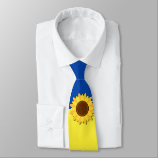 Cravate Drapeau Tournesol Ukraine personnalisé