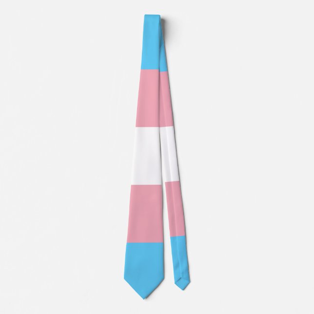 Cravate Drapeau transgenre trans pride symbole LGBT homo g (Devant)
