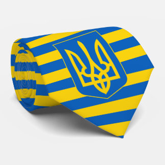 Cravate Drapeau ukrainien et armoiries, Drapeau ukrainien