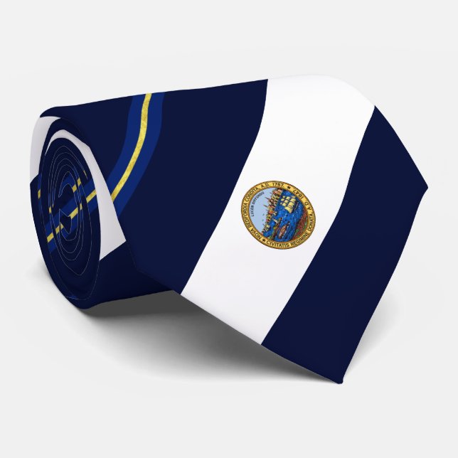 Cravate Drapeau urbain de New Bedford (Massachusetts) (Roulé)