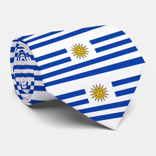 Cravate Drapeau uruguayen Banda Oriental (Roulé)