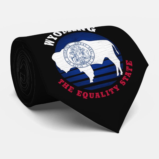 CRAVATE DRAPEAU WYOMOMING EQUALITY STATE (Roulé)