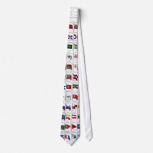Cravate Drapeaux navals du monde