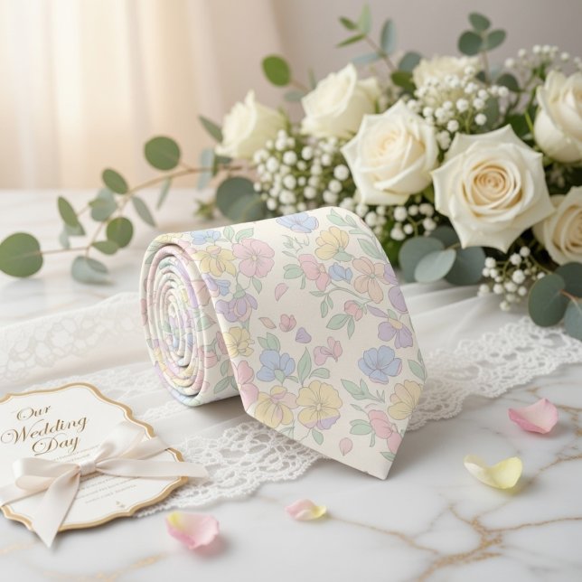 Cravate Dreamy Pastel Blossom (Créateur téléchargé)