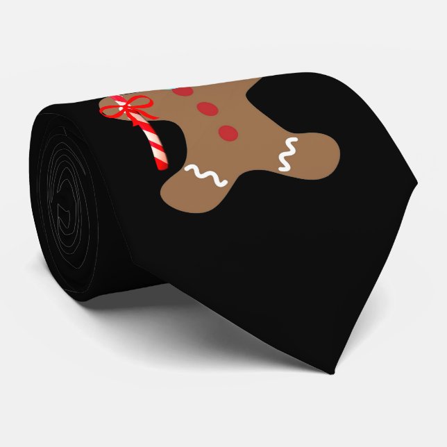 Cravate Drôle Covid Noël Masque Visage Masque Pain d'épice (Roulé)