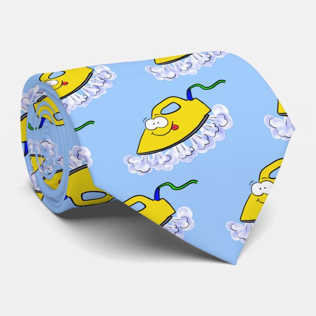 Cravate Drôle dessin animé linge de fer (Roulé)