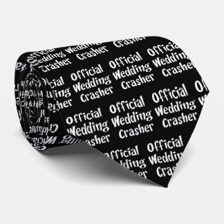Cravate Drôle Mariage officiel Crasher noir et blanc