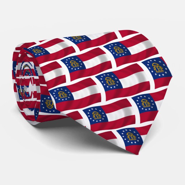 Cravate du drapeau de la Géorgie (Roulé)