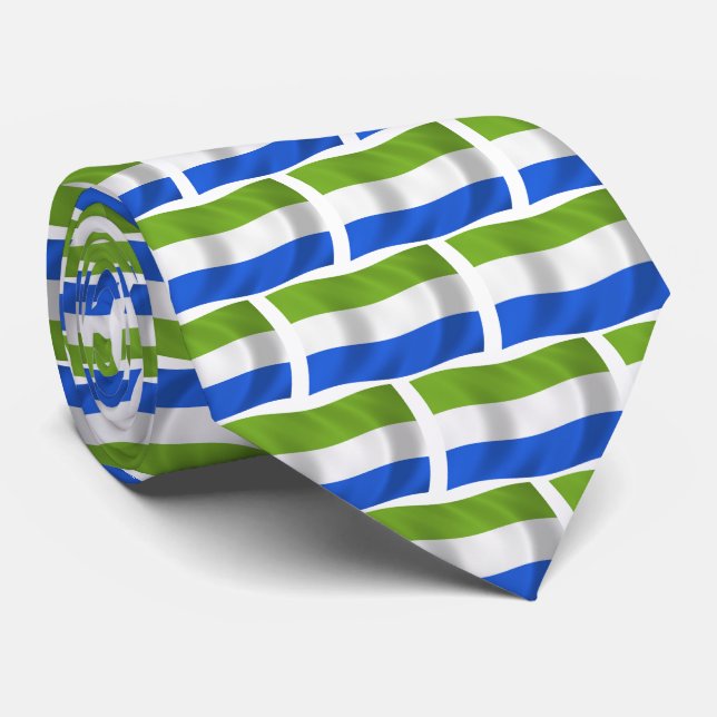 Cravate du drapeau de la Sierra Leone (Roulé)