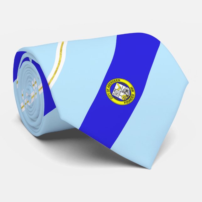 Cravate du drapeau de la ville d'Aberdeen (Dakota  (Roulé)