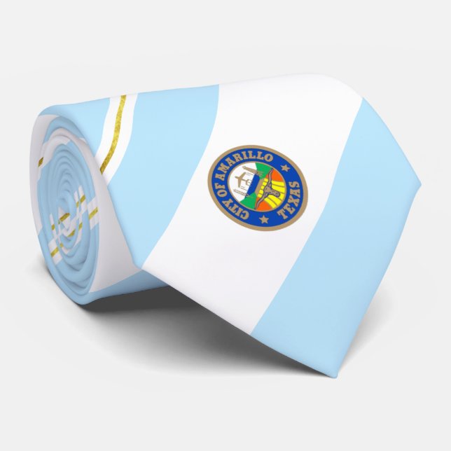 Cravate du drapeau de la ville d'Amarillo (Texas) (Roulé)