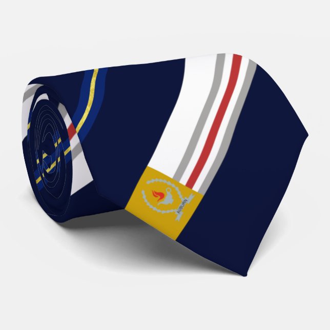 Cravate du drapeau de la ville d'Auburn (Alabama) (Roulé)