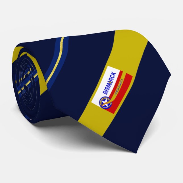 Cravate du drapeau de la ville de Bismarck (Dakota (Roulé)