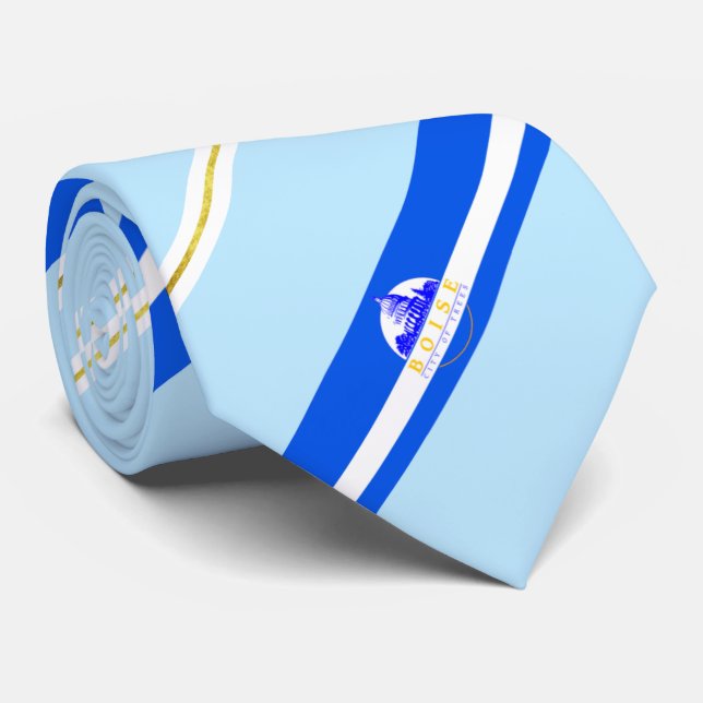 Cravate du drapeau de la ville de Boise (Idaho) (Roulé)