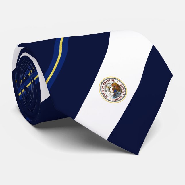 Cravate du drapeau de la ville de Bristol (Rhode I (Roulé)