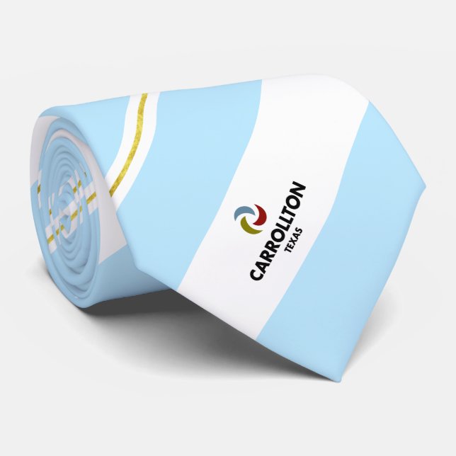 Cravate du drapeau de la ville de Carrollton (Texa (Roulé)