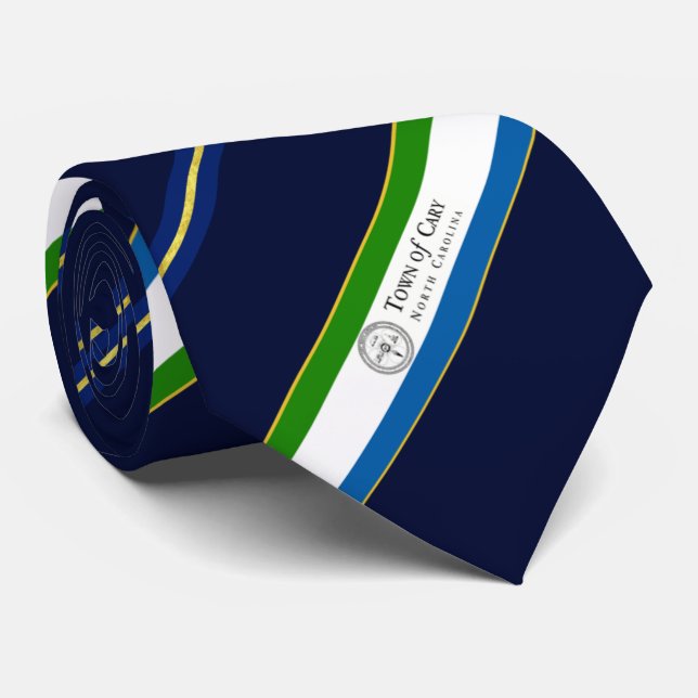 Cravate du drapeau de la ville de Cary (Caroline d (Roulé)