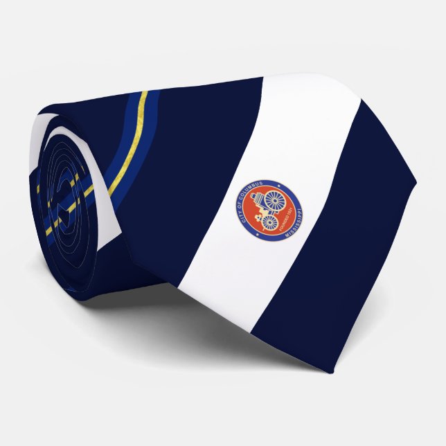 Cravate du drapeau de la ville de Columbus (Missis (Roulé)