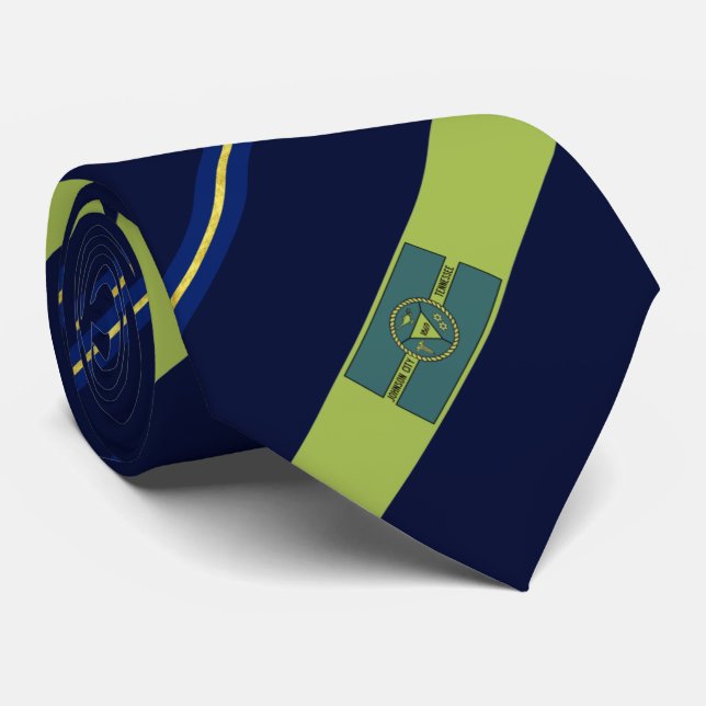 Cravate du drapeau de la ville de Johnson (Tenness (Roulé)