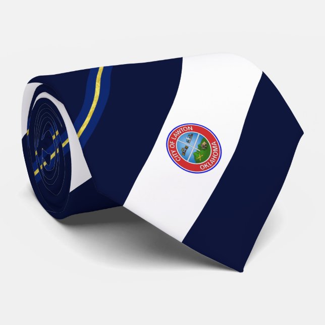 Cravate du drapeau de la ville de Lawton (Oklahoma (Roulé)