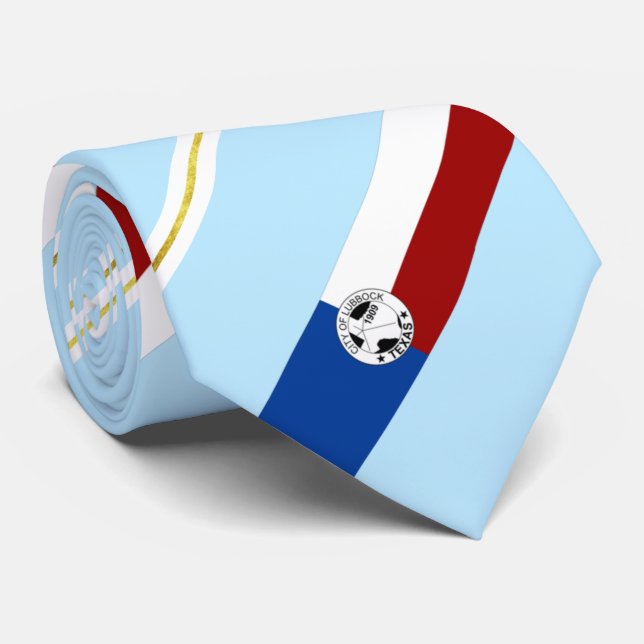 Cravate du drapeau de la ville de Lubbock (Texas) (Roulé)