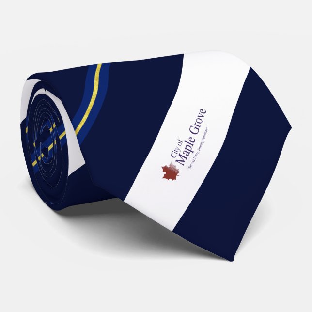 Cravate du drapeau de la ville de Maple Grove (Min (Roulé)
