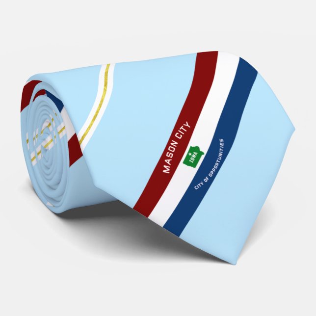 Cravate du drapeau de la ville de Mason (Iowa) (Roulé)
