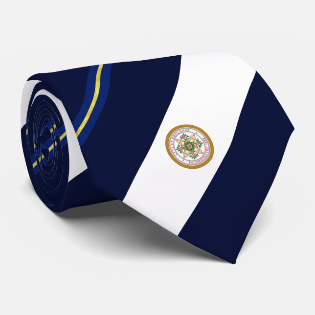 Cravate du drapeau de la ville de Redlands (Califo (Roulé)