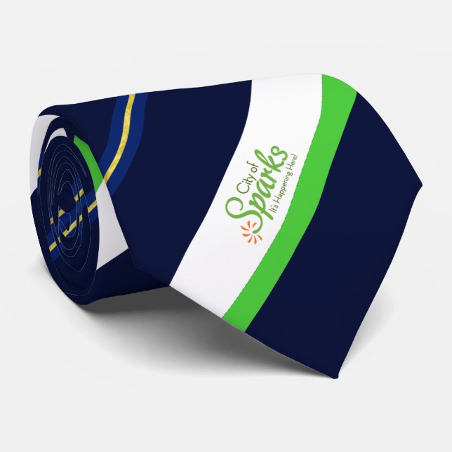 Cravate du drapeau de la ville de Sparks (Nevada) (Roulé)