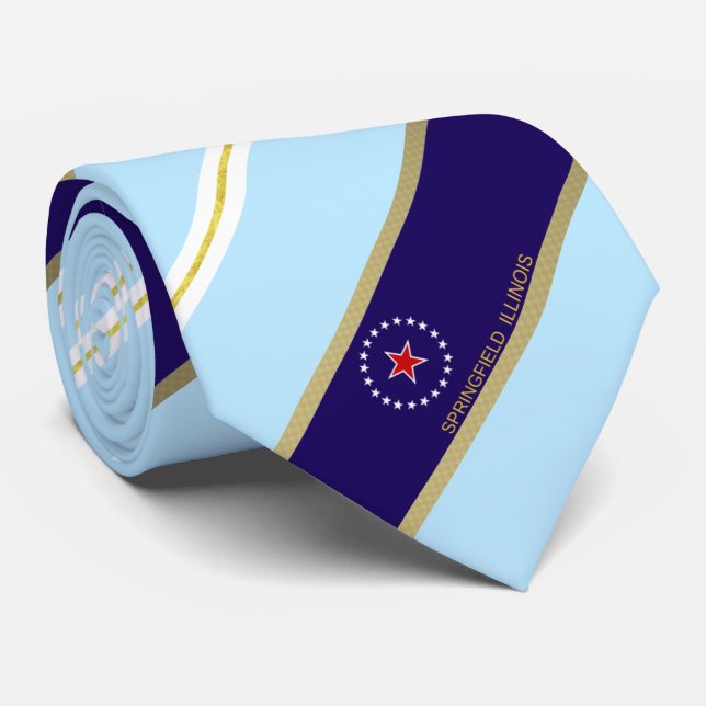 Cravate du drapeau de la ville de Springfield (Ill (Roulé)