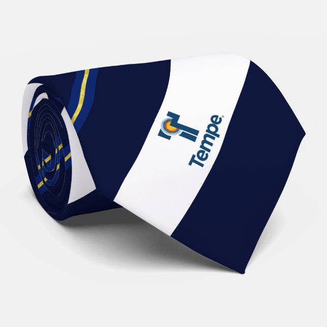 Cravate du drapeau de la ville de Tempe (Arizona) (Roulé)