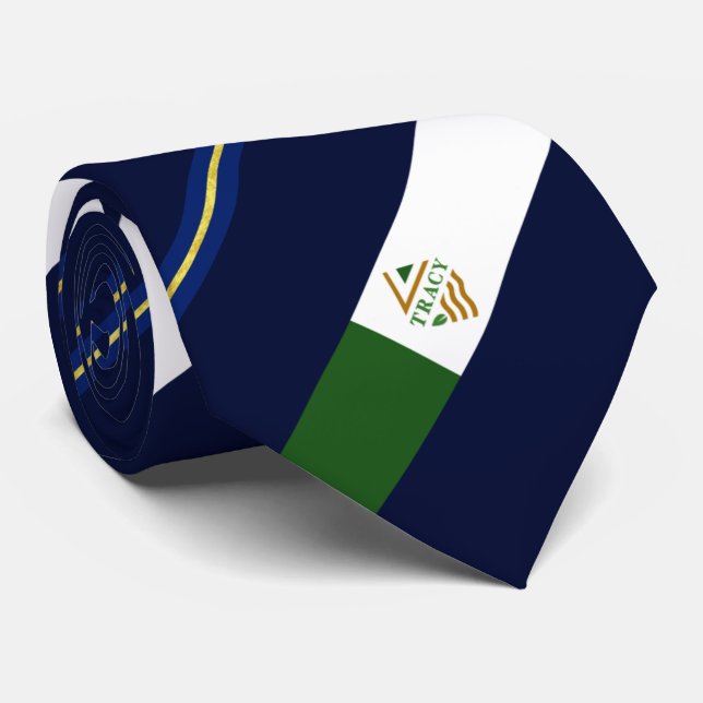 Cravate du drapeau de la ville de Tracy City (Cali (Roulé)