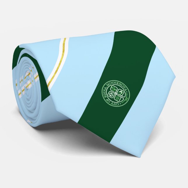 Cravate du drapeau de la ville d'Edina (Minnesota) (Roulé)