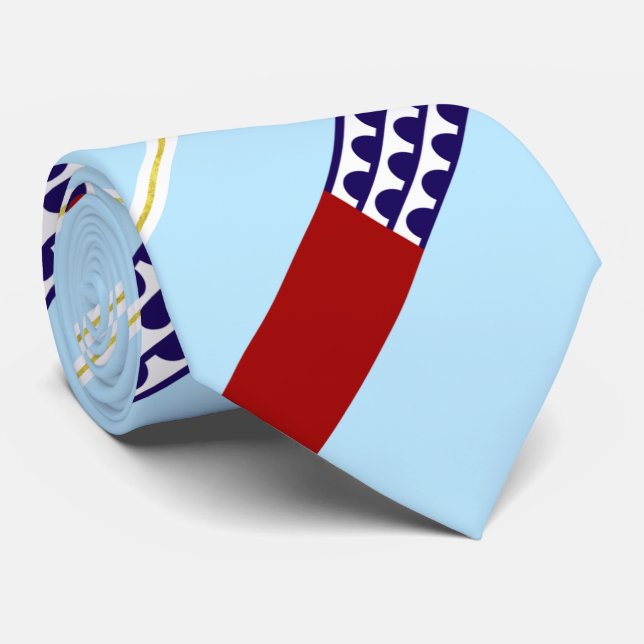Cravate du drapeau de la ville des Moines (Iowa) (Roulé)