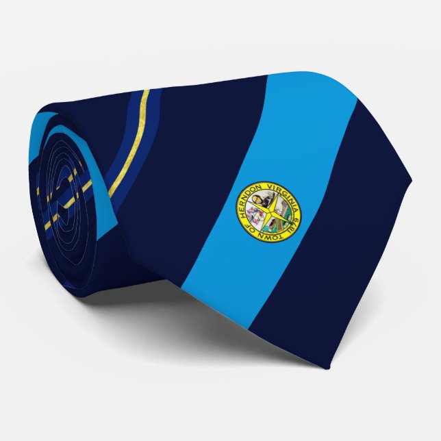 Cravate du drapeau de la ville d'Herndon (Virginie (Roulé)