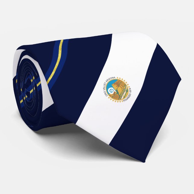Cravate du drapeau de la ville d'Oro Valley (Arizo (Roulé)
